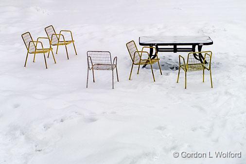 Table & Chairs On Mud Lake_DSCF03900.jpg - Photographed at Ottawa, Ontario, Canada.